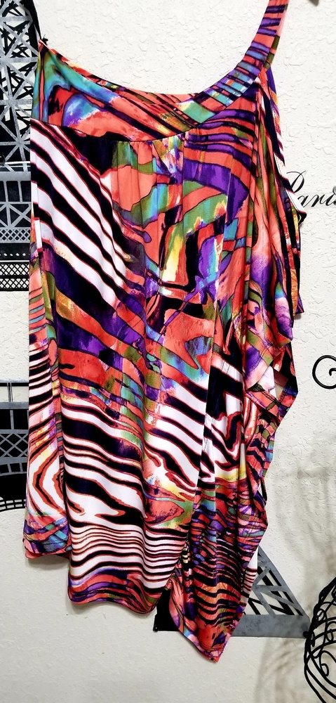 True light Womens Mini Colorful strtchy dress size  Large